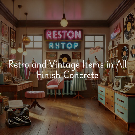 Retro and Vintage Items All Finish Concrete